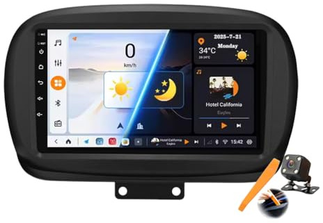 YLOXFW Android 15.0 Autoradio 2 Din Stereo per F-IAT 500X 2014-2020 GPS Navigation 9 Pollici Cartablet Lettore DVD Multimediale FM BT Receiver con Carplay 4G 5G WiFi DSP SWC,Y700s
