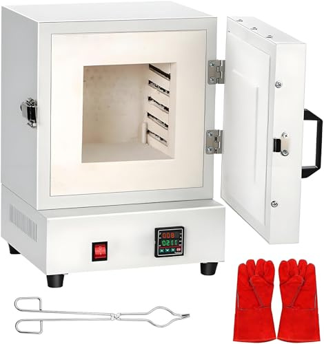 Drmoxin Forno Elettrico, Forno di Fusione a Riscaldamento Quadrilaterale da 2000w con Regolazione da 0 a 1150°c, Forno per Fusione di Gioielli per Creazione di Gioielli, Smaltatura di Ceramiche
