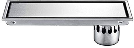 GLYYR Dusche-Abfluss Aus Gebürstetem Edelstahl 304 Mit Abnehmbarer Abdeckung Anti-Geruch Invisible Nicht Beleg Duschbodenablauf 300 * 110 Mm,Largecalibersiderow
