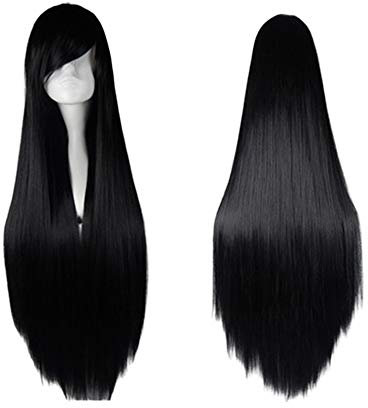 Perücke, 75 cm lang, glattes Haar, Anime-Perücke, für Cosplay
