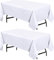 Utopia Kitchen Mantel de Poliéster 152 x 213 cm (Pack de 2, Blanco) Cubierta de Mesa Lavable a Máquina Ideal para Fiestas, Eventos, Bodas y Restaurantes (60 x 84 Pulgadas)
