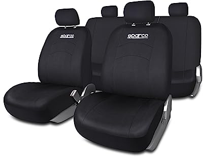 SPARCO Ensemble DE Housses pour Voitures SPCS402BK Noir