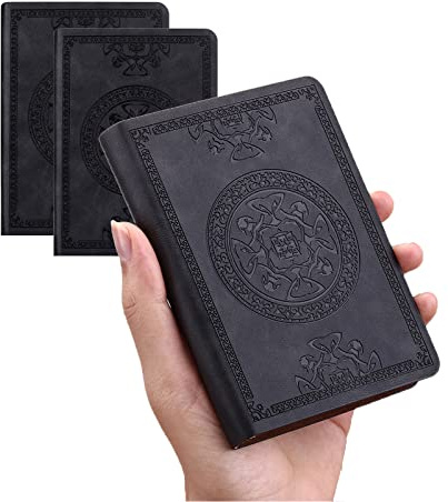 2er-Pack A6 Taschen-Notizbuch Mini-Journal Notizblock mit Ledereinband Dickes Papier 140 Blatt Kleines Taschenplaner für To-Do-Liste und Notizen Jotting Reise-Geschäft Büro Notizbuch zum Schreiben und