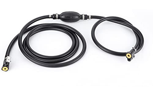 3m Kraftstoffleitungsschlauch Assy 8mm Primer Birnenanschluss Kraftstofffilter Innerer Benzinschlauch Kraftstoffgummischlauchleitung Fit für Evinrude/Johnson/Omc Außenbordmotoren Gummi Schwarz