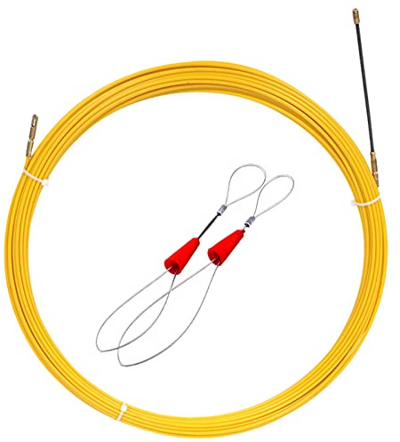 3mm-10M Fischband,Fiberglas Einziehspirale, Fischband Kabelstangen, Elektriker Einfädelgerät