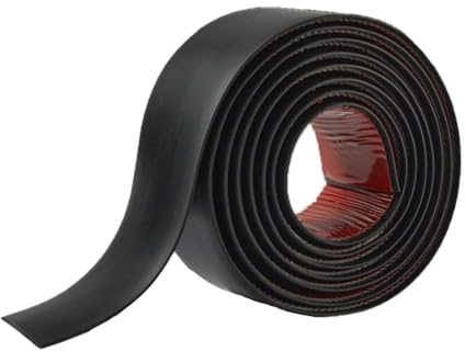 6M Striscia di Transizione per Pavimenti in Laminato Striscia di Soglia Profilo di Transizione Autoadesivo PVC e Vinile, Striscia di Giunzione per Pavimenti, 4cm Nero