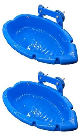 Anloximt 2Pack Vogeltränke Vogelbadeschale Vogeltränke Tablett Vogelfutter und Wasserschale Vogelfutterschale für Garten Zäune Terrasse Innen Außen