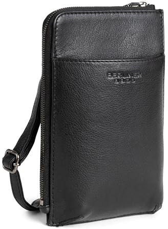 Berliner Bags Handytasche Kim, Kleine Crossbody aus Leder, Umhängetasche mit Geldbörse, für Damen und Herren