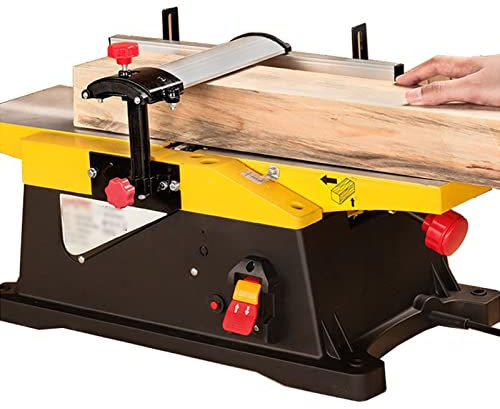 Cepilladora de Madera eléctrica de 6 Pulgadas con 2 Cuchillas,Cepilladora de sobremesa Resistente de 1800 W, Cabezal de Corte preciso de 12000 RPM, Mesa de Trabajo Grande de alumin
