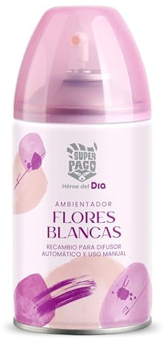 Super Paco Spray Ambientador Automático, Flores Blancas, 250ml