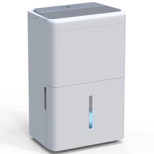 Newentor Luftentfeuchter Elektrisch 30L/Tag, Entfeuchter Elektrisch Keller 245m³/90m², Raumentfeuchter Elektrisch Leise 40dB, Mit 10 J. Gar., Ablaufschlauch, Abnehmbarem Filter, Timer