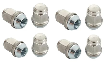 JJRFVBGT Contratuerca De Rueda Compatible con Jeep para Cherokee para Commander para Wrangler, para Wrangler JK TJ 1/2-20 Tuercas De Rueda 6036747AA Hex 19 Mm, 35 Mm De Alto (8 Piezas)