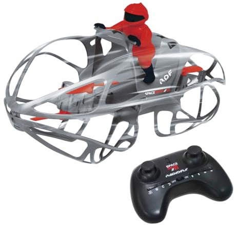 ODS - Radiofly, Space Biker // 25, Drohne für Kinder mit Gyroskop und Stoppfunktion, 2,4 GHz Fernsteuerung, 8 Funktionen, 3 Geschwindigkeiten, USB-Aufladung, Altersempfehlung + 8 Jahre