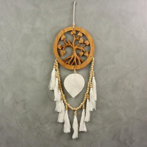 Oriental Galerie Traumfänger Wandbehang Wandschmuck Wandteppich Etnik Boho Quaste Deko Dreamcatcher Lebensbaum 22 cm Ø