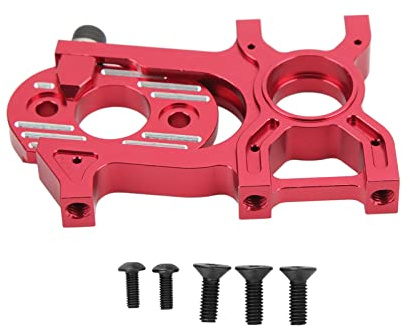 plplaaoo Aluminum Alloy RC Motor Mount 2 Piece Design Fixed Holder Seat for Arrma 6s Kraton 1 8 Remote Control Vehicle Accessories Blue (Red)
