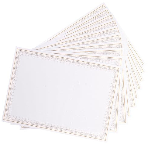 Angoily 10pcs Graduation Certificate Blank Parchment Paper for Printing Writing