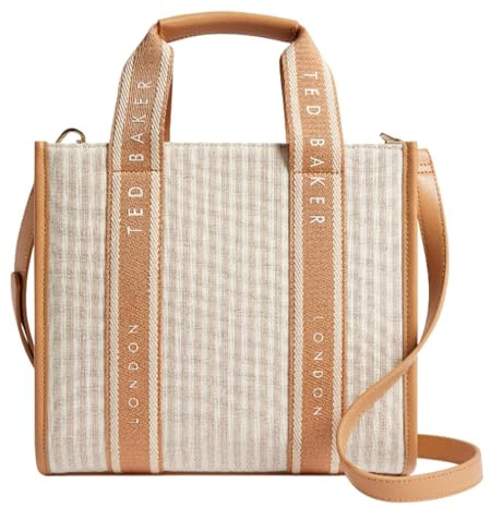 Ted Baker Harllee Striped Canvas Webbing Crossbody Bag Camel, camel, One Size