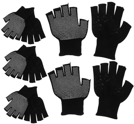 Operitacx 5paare Fingerlose Handschuhe Für Herren Und Damen Rutschfeste Arbeitshandschuhe Atmungsaktive Winterhandschuhe Für Autofahren Und Outdoor-aktivitäten Bei Kaltem Wetter