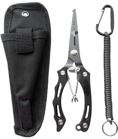 Pinces de Pêche | Bec Long Robuste Décrocheur Hameçon Outil Ciseaux,Petites Pinces de Pêche,pour Bateau Perçage Travaux Électriques Mécanique Poisson-Chat Perche Truite