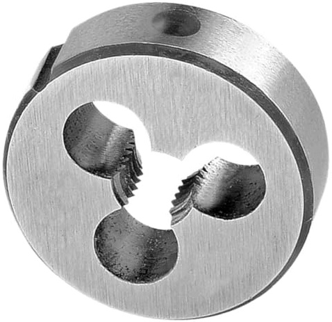 Filiera tonda M5×0,5 - Filiera in acciaio for utensili in lega for mano destra for la riparazione e la creazione di filettature, 1 pz