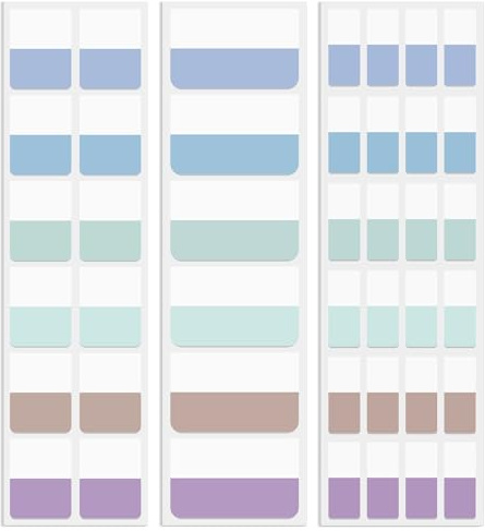 420 Stück Haftnotizen Klebezettel, 3 Größen Seitenmarker Selbstklebend | Page Marker, Morandi Index Tabs Kleberegisterkarten, Haftstreifen Pastell Sticky Notes für Bücher, Dokumente, Studieren, Büro
