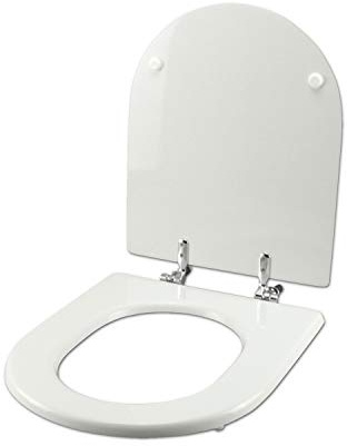 Copriwater Dolomite ALPINA-QUADRARCO BIANCO Cerniera Cromo-Sedile-Asse Wc