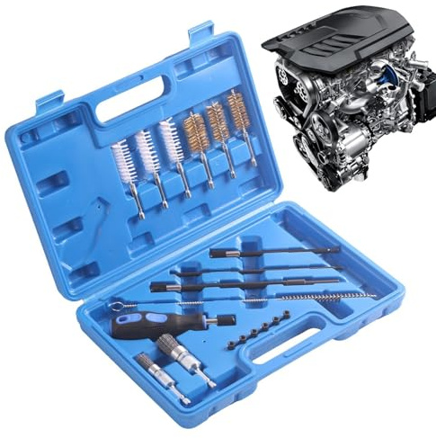 Kit Pulizia Iniettori Auto Spazzola Rimozione Carbonio Motore | Strumento Per La Pulizia Degli Iniettori Adatto A Berline, Camion, Tecnici, Auto, Casa, Garage, Officina E All'Aperto