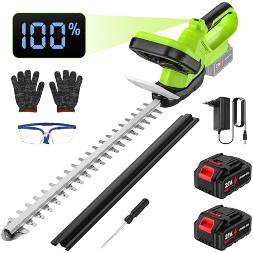 IERAKOR Taille Haie Batterie, Lame Double Action 55 cm, Conception Légère