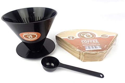 Size 4 Pour Over Filter Coffee Maker Set by EDESIA ESPRESS