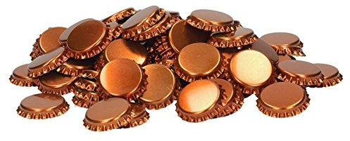 Brauen.de Kronenkorken zum Verschließen von handelsüblichen Mehrwegflaschen 100 Stück Bronze Kronkorken Bierkapsel