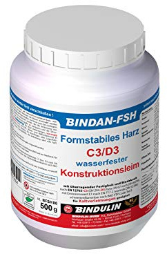 BINDAN-FSH formstabil BINDAN-P Propellerleim® -das Original- als Pulverleim inkl. Leimspachtel, Pinsel von E-Com24 (500 gr.)