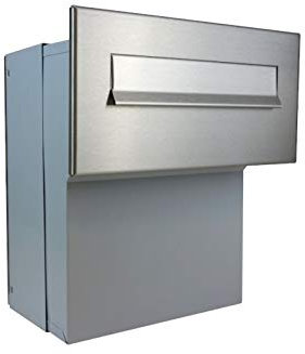 F-046 Cassetta postale passante a muro in acciaio inox (profondità: 19-27 cm) - LETTERBOX24.de