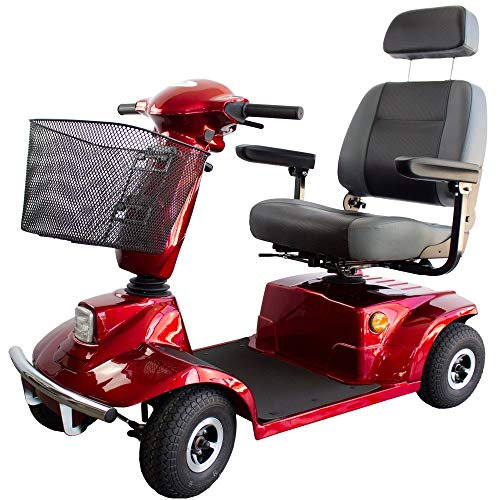 Mobiclinic elektromobil, Seniorenmobil, Krankenfahrstuhl, Faltbar, 4 räder, Premium, Reichweite 30 km, Rot, Modell libra