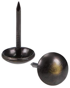 sourcing map Clou Tapissier Clou Ameublement Clou Meuble Punaise Pointe Tapissier Tapis Décoration 9.5mm Tête Diamètre 17mm Longueur Rond Pouce pour Sofa Dosserets 100 Pcs