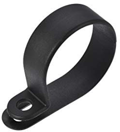 sourcing map 20Stk.Klemmverschluss Kabelklemmen Drahthalter R-Typ 30 mm für Büro Kabel Schwarz