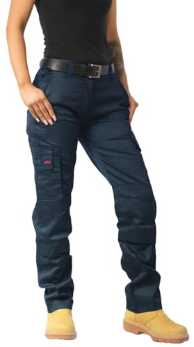 BKS Ladies Cargo Knee Pad Work Trousers (Navy - 10 Long)