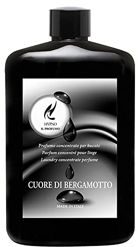 HYPNO CASA - Profumo Concentrato per Bucato varianti Uomo/Donna 400ml, Made in Italy, per Lavatrice e a Mano (Cuore di Bergamotto)