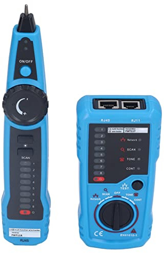 Testeur de Câble Réseau RJ45, Traceur de Fil Ethernet RJ11 et RJ45, Mappeur de Câble, Vérification de la Continuité, Testeur de Câble Réseau LAN Portable, Traceur de Câble Téléphonique à Positionnemen