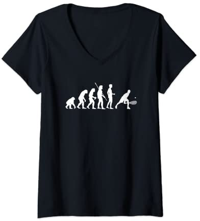Damen Evolution Squash - Squashs Kleidung Squash T-Shirt mit V-Ausschnitt