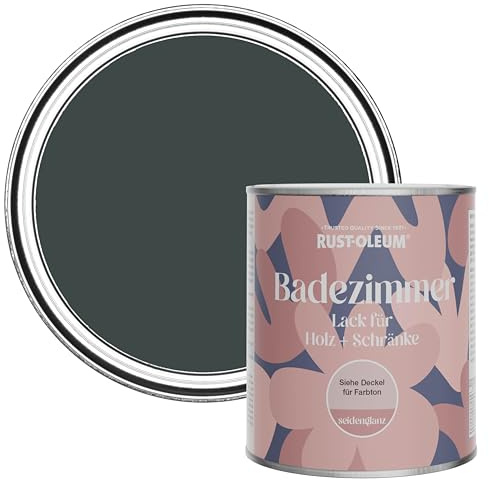 Rust-Oleum Black Moisture Resistant Bathroom Wood and Cabinet Paint in Satin Finish - Black Sand 750ml