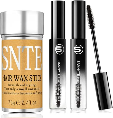 Samnyte Hair Wax Stick for Flyaways, Fly Away Hair Tamer Stick for Baby Hair, Hair Finishing Stick Works in 3 Seconds, Hair Wax Stick for Long-Lasting Fixed Hair Styling, Wax Stick for Hair