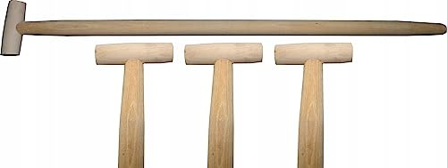 3X Set Spatenstiel Grabegabel Spatengabel Stiel Holzstiel T Griff 110cm Ø 36 Buche Holz