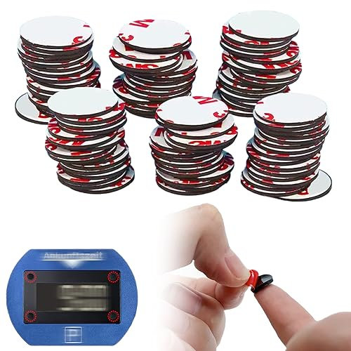 BDSHUNBF 100 Stück Ersatz Klebepads Set, Kompatibel mit Elektronische Parkscheibe, Doppelseitiger Spezialkleber für Windschutzscheibe, Kleber Pads Parkuhr, Klebesticker Glas Kit Parking Disc