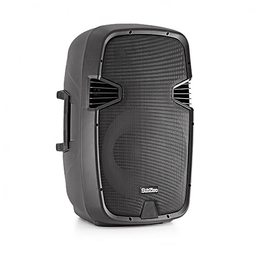 SubZero SZS-P15A Bluetooth PA Speaker System w/Digital Media Player | Easy-to-use media player with SD/USB/Bluetooth, compact rear mixer with multiple inputs