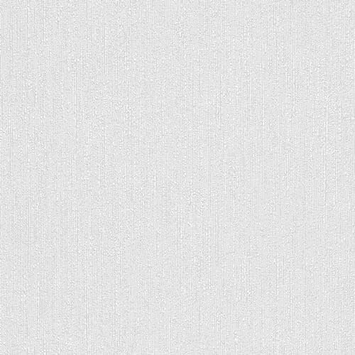 Erismann Tapete | Kollektion Collage | 10396-01 | Vliestapete | Uni/Einfarbig | 0.53 x 10.05 m | Weiß | Wohnzimmer | Flur | Büro | Küche | Wohnräume