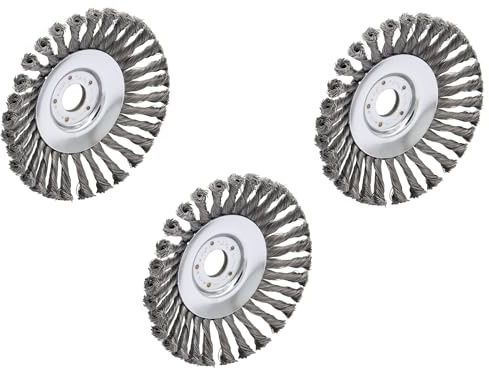 SECURA 3x Bürstenkopf Unkrautbürste für Motorsense Freischneider Rasentrimmer ab 30cm³ 170mm Ø