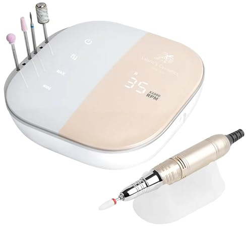 Lalano’S TouchPro Nagelfräser 35000 RPM – Profi Maniküre Pediküre Set mit LCD Touchscreen, Aluminium Handstück & 5 Fräseraufsätzen – geräuscharm & vibrationsfrei, elektrisch