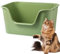 Vealind Cat Litter Tray with High Sided and Low Entry 100% Leak Proof Anti Splash Cat Litter Box Trays