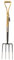 Mulch Carbon Steel Garden Digging Fork Wooden Handle Graphite Grey Finish