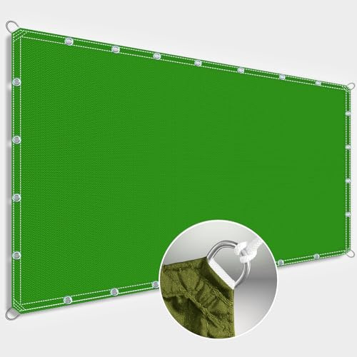 ZQXFZ Telo Ombreggiante Occhiellato 1.6x4m Telo Oxford Impermeabile vele ombreggianti resistenti al vento privacy balcone esterno Con Occhielli E Fascetta -Erba verde.